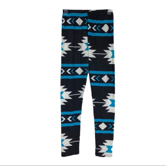 F & F One Size Super Stretch Aztec Print Leggings - Picture 1 of 6